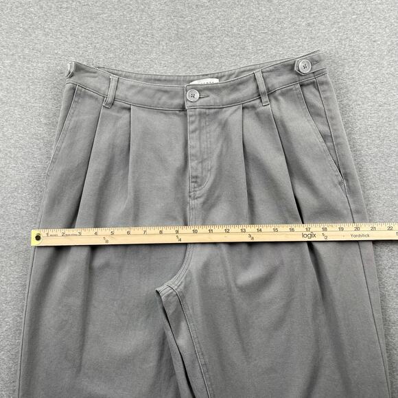 TOPSHOP Jeans Womens 10 Gray Relaxed Loose High Rise Pleated Minimalist Grunge - Picture 8 of 14
